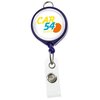 View Image 1 of 4 of Retractable Badge Holder with Lanyard Attachment - Round - Opaque