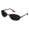 View Image 1 of 2 of Oval Wrap Gunmetal Sunglasses - Closeout