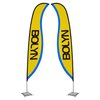 Indoor Sabre Sail Sign - 17' - Two Sided