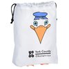 View Image 1 of 2 of Paws and Claws Drawstring Gift Bag - Stork