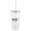 View Image 1 of 1 of Sizzle Single Wall Tumbler with Straw - 24 oz. - 24 hr