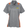View Image 1 of 2 of Heathered Challenger Colorblock Polo - Ladies'