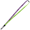 View Image 1 of 2 of Two-Tone Cotton Lanyard - 5/8" - Metal Lobster Claw