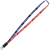 View Image 1 of 2 of Two-Tone Cotton Lanyard - 5/8" - Snap Buckle Release - 24 hr