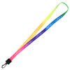 View Image 1 of 2 of Tie-Dye Multicolor Lanyard - 1/2" - Plastic Swivel Snap Hook
