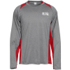 View Image 1 of 3 of Heather Challenger Colorblock Long Sleeve Tee - Screen