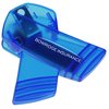 View Image 1 of 2 of Keep-it Magnet Clip - Awareness Ribbon - Translucent