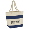 View Image 1 of 1 of Capri Stripes Cotton Tote - 24 hr