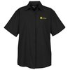 View Image 1 of 3 of Broadcloth Short Sleeve Café Shirt - Ladies'