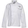 View Image 1 of 3 of Twelve Cloth Button Chef Coat with Black Trim