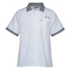 View Image 1 of 3 of Button Front Cook Shirt with Contrasting Trim