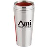 View Image 1 of 3 of Dual Grip Travel Tumbler - 15 oz. - Silver - 24 hr