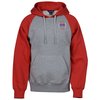 View Image 1 of 3 of Raglan Colorblock Sport Hoodie - Embroidered