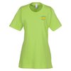 View Image 1 of 2 of Essential Ring Spun Cotton T-Shirt - Ladies' - Colors - Embroidered