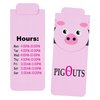 View Image 1 of 4 of Paws and Claws Magnetic Bookmark - Pig