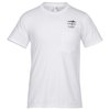 View Image 1 of 2 of Anvil 5.4 oz. Cotton Pocket T-Shirt - White