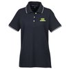 View Image 1 of 3 of Pima Cotton Pique Tipped Polo - Ladies'