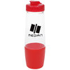 View Image 1 of 4 of PolySure Sip and Pour Water Bottle with Flip Lid - 28 oz. - Clear