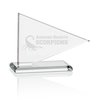 View Image 1 of 3 of Glass Pennant Flag Award - 3"
