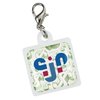 View Image 1 of 5 of Retractable Badge Holder Charm - Square