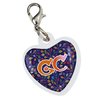 View Image 1 of 5 of Retractable Badge Holder Charm - Heart