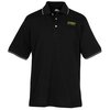 View Image 1 of 3 of Trace Tipped Pique Pocket Polo - Men's