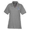 View Image 1 of 3 of Trace Tipped Pique Polo - Ladies'