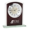 View Image 1 of 2 of Glass & Wood Desk Alarm Clock