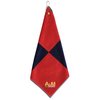 View Image 1 of 2 of Two-Tone Flag Golf Towel w/Grommet - Closeout