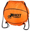 View Image 1 of 3 of Game Time! Basketball Drawstring Backpack-Overstock