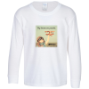 View Image 1 of 2 of Gildan 5.3 oz. Cotton LS T-Shirt - Youth - Full Color - White