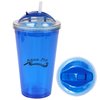View Image 1 of 3 of Double Wall Acrylic Tumbler w/Dome Lid - 16 oz. - Closeout