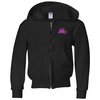 View Image 1 of 1 of Jerzees NuBlend Full-Zip Hooded Sweatshirt - Youth - Embroidered