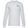 View Image 1 of 3 of Fruit of the Loom Long Sleeve 100% Cotton T-Shirt - White - Embroidered