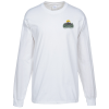 View Image 1 of 2 of Gildan Ultra Cotton Heavyweight LS Tee - White - Embroidered