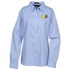 View Image 1 of 3 of Yarn-Dyed Micro Check Woven Dress Shirt - Ladies'