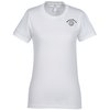 View Image 1 of 2 of American Apparel Fine Jersey T-Shirt - Ladies' - White - Screen - USA Made