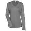 View Image 1 of 2 of Contender Athletic LS V-Neck T-Shirt - Ladies' - Embroidered