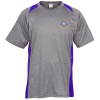 View Image 1 of 3 of Heather Challenger Colorblock Tee - Men's - Embroidered