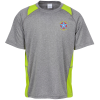 View Image 1 of 3 of Heather Challenger Colorblock Tee - Youth - Embroidered