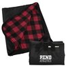 View Image 1 of 3 of Outdoorsy Blanket - Red Black Check