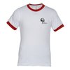 View Image 1 of 2 of American Apparel Ringer Blend T-Shirt - White
