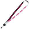 View Image 1 of 2 of Two-Tone Cotton Lanyard - 7/8" - Metal Lobster Claw