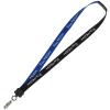 View Image 1 of 2 of Two-Tone Cotton Lanyard - 7/8" - Snap with Metal Bulldog Clip