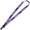View Image 1 of 4 of Lanyard with Neck Clasp - 7/8" - 32" - Plastic Bulldog Clip