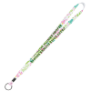 View Image 1 of 1 of Full Color Ribbon Lanyard - 5/8" - 32" - Metal Split Ring
