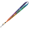 View Image 1 of 1 of Full Color Ribbon Lanyard - 7/8" - 32" - Metal Swivel Snap Hook
