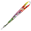 View Image 1 of 1 of Full Color Ribbon Lanyard - 7/8" - 34" - Metal Swivel Snap Hook