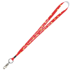 View Image 1 of 1 of Full Color Ribbon Lanyard - 5/8" - 36" - Snap with Metal Bulldog Clip