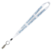View Image 1 of 1 of Full Color Ribbon Lanyard - 7/8" - 34" - Snap with Metal Bulldog Clip